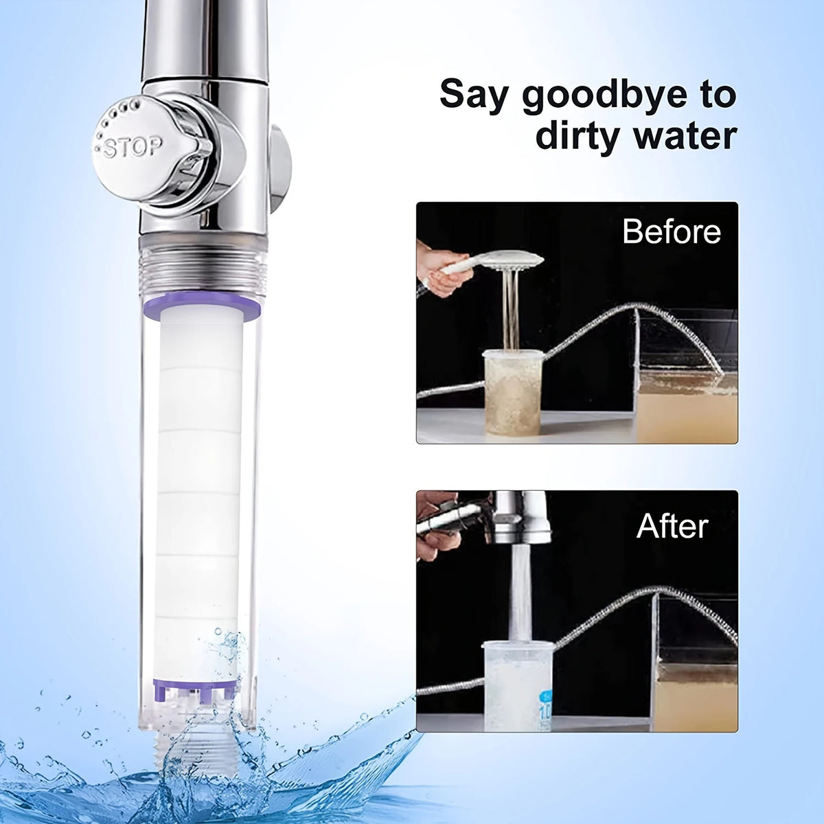 5 pcs Shower Head Filter For Water Saving Shower Head Filter Out Impurities Three-layer Filtration PP Cotton Filter for Shower